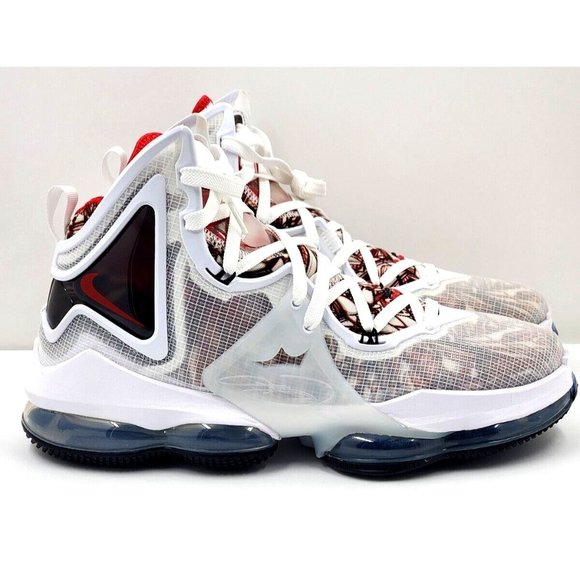 Nike LeBron XIX 19 Sketch White UNIVERSITY Red Mens Size 10 CZ0203-101 main image 10
